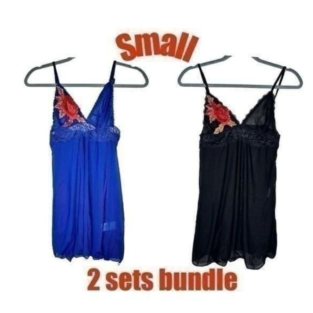 Lingerie Women Sexy Lace Sleepwear Dress Cotton Chemise Nightgown Mini Teddy - Picture 2 of 2